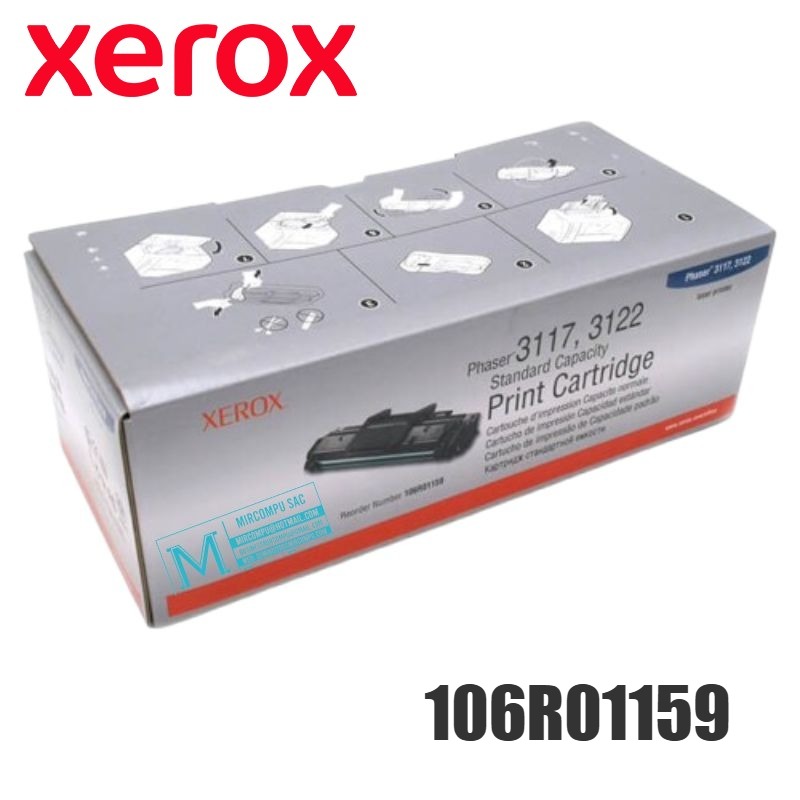 Toner Xerox 106R01159 Original Negro | Phaser 3117, 3122, 3124 | 3000 Pag