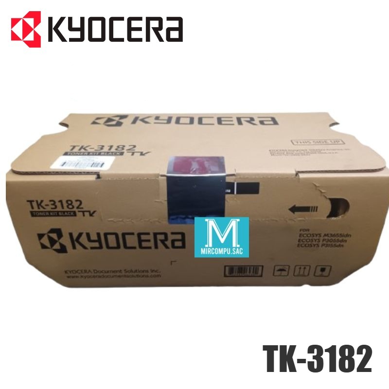 Toner Kyocera TK-3182 Original Negro (3182) FS-P3055DN, M3655IDN | 21000 Pag