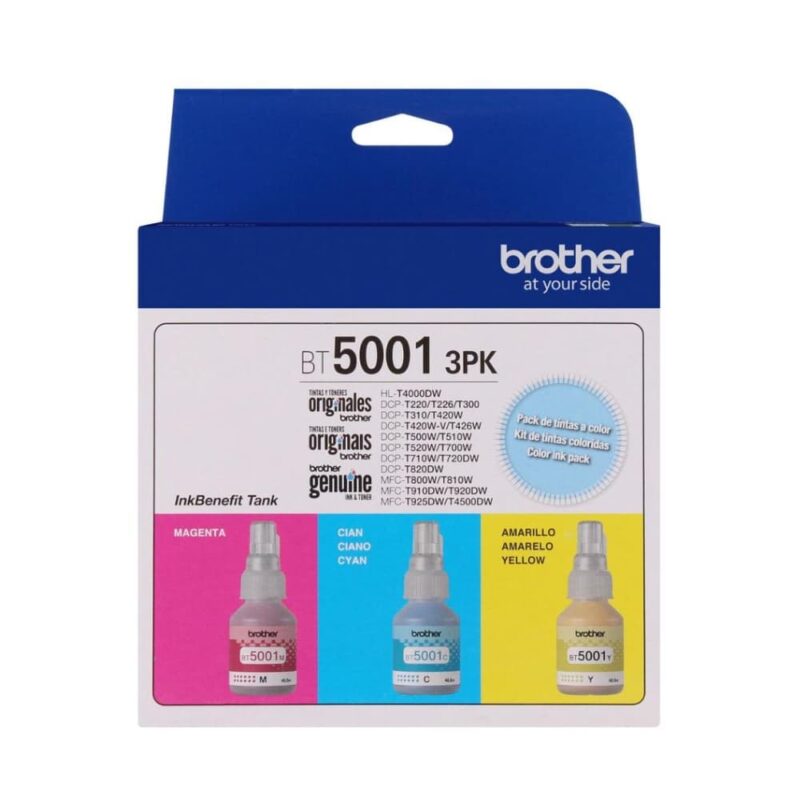Cartucho Kit de Tintas Brother 5001 3PK Original (Bt5001) CP-T300W, T310, T500W