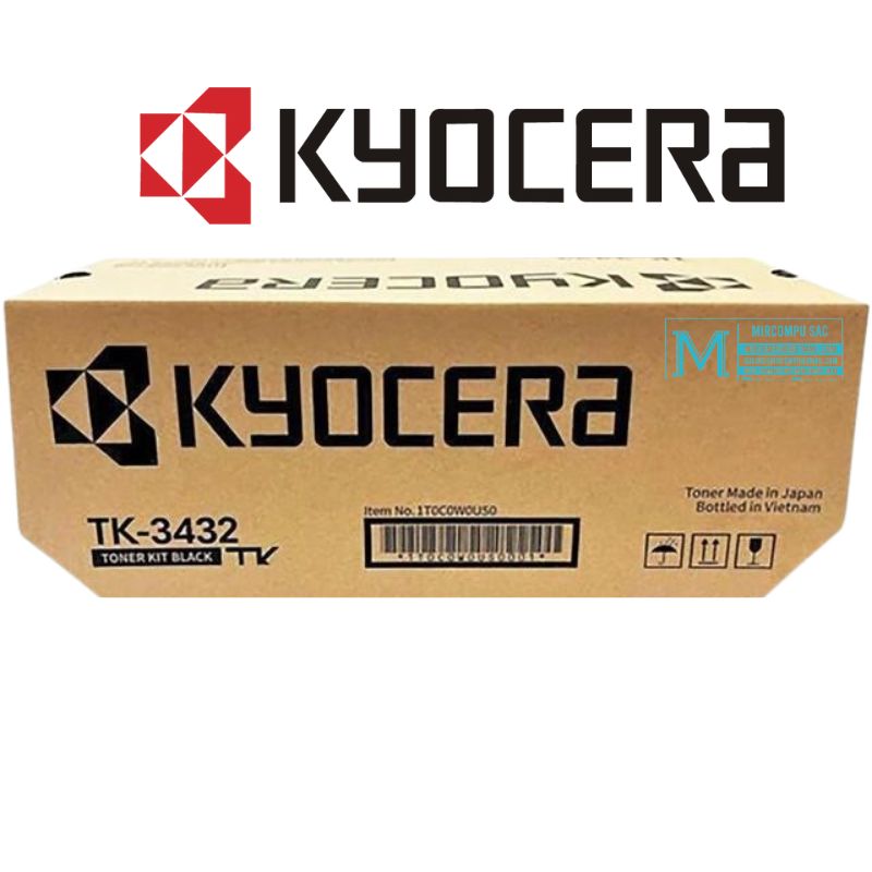 Tóner TK-3432 Kyocera Black Original Suministro de Alto Rendimiento para Impresoras Láser Seleccionadas