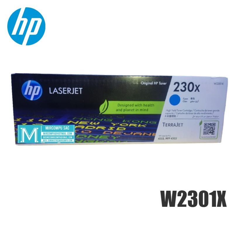 Toner HP 210X Original Cyan (W2301X) 4203Dw, 4303Dw | 5500 Pag