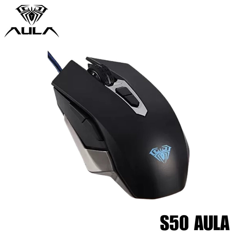 Mouse Gamer S50 AULA USB Negro Alta Precisión y Respuesta Rápida para una Experiencia de Juego Fluida