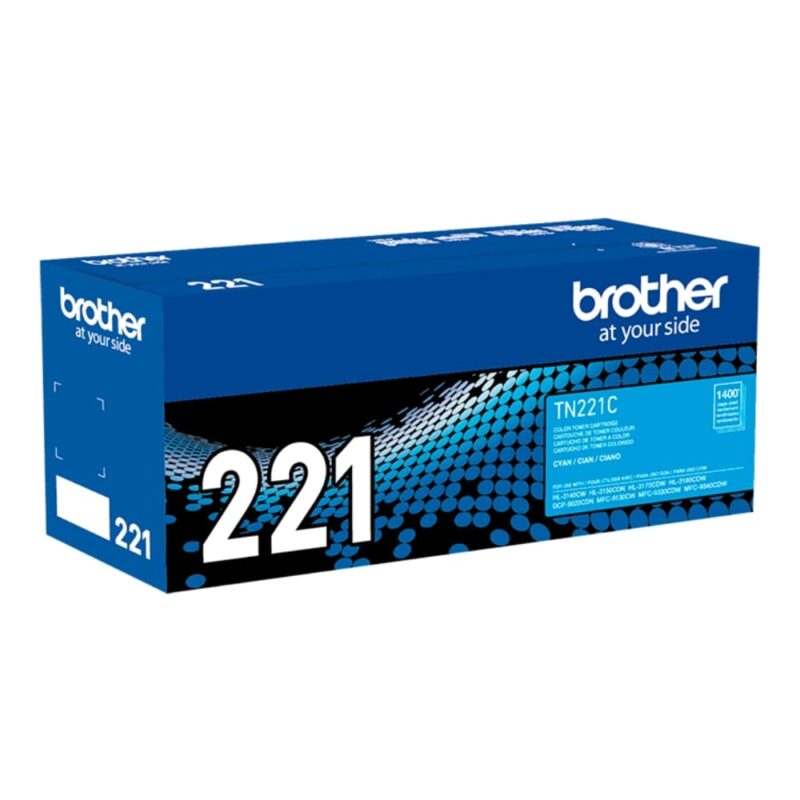 Toner Brother TN-221C Original Cyan (221C) 3140CW, 3170CDW, 3180CDW | 1400 Pag