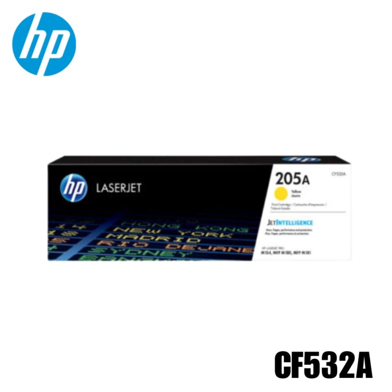 Toner HP 205A Original Amarillo (CF532A) Color LaserJet Pro M154a, M154nw, MFP M180n | 900 Pag