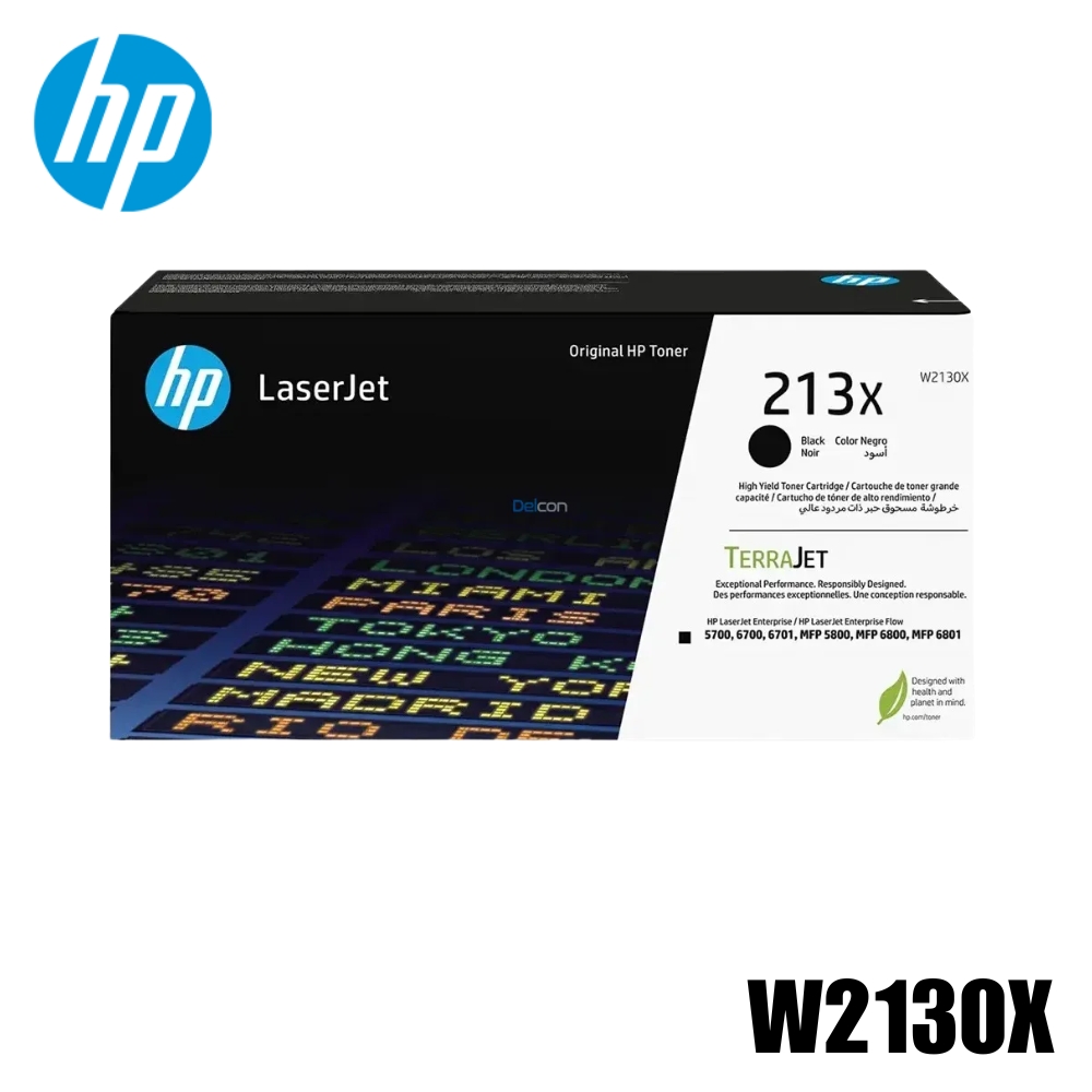 Toner HP 213X Original Negro (W2130X) Color LaserJet Enterprise 5700dn, MFP 5800dn, Flow MFP 5800z | 9000 Pag