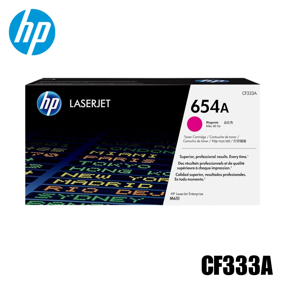 Toner HP 654A Original Magenta (CF333A) Color LaserJet Enterprise M651dn, M651n, M651xh | 15000 Pag: imagen 1