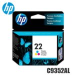 Tinta HP 22 original C9352AL Tricolor
