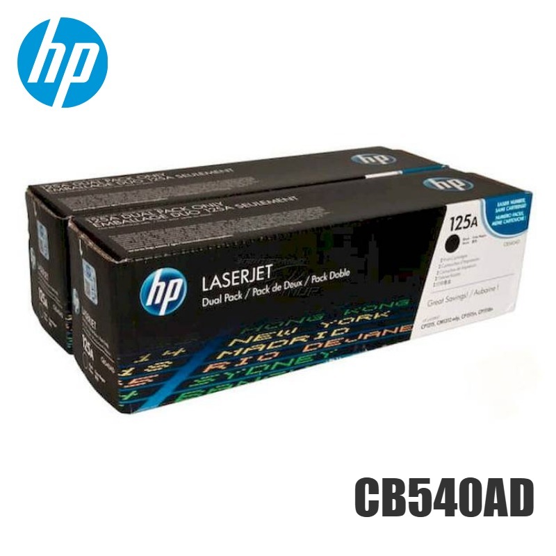 Tóner HP 125AD negro CB540AD dual pack