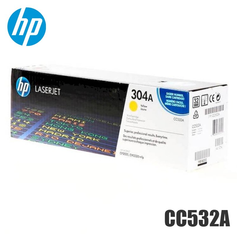 Tóner HP 304A original CC532A yellow