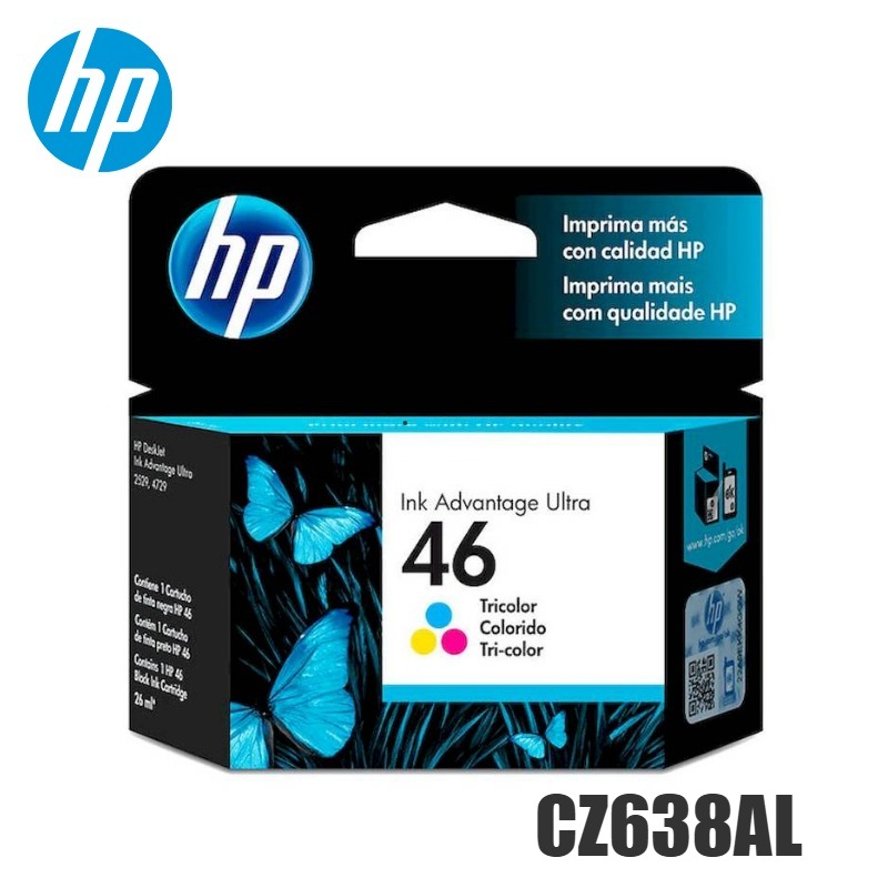 Tinta HP 46 original CZ638AL Tricolor