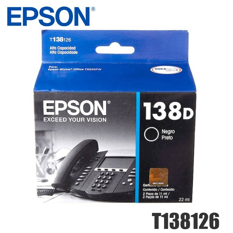 Tinta Epson T138126 original T1381 Negro