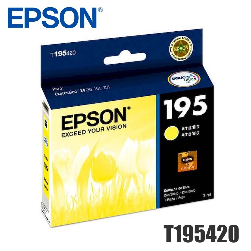 Tinta Epson T195420 original T1954 Yellow
