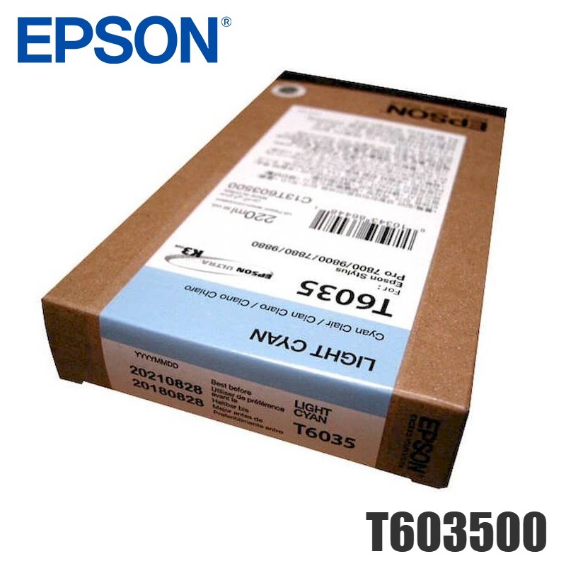 Tinta Epson T603500 original T6035 Light Cyan