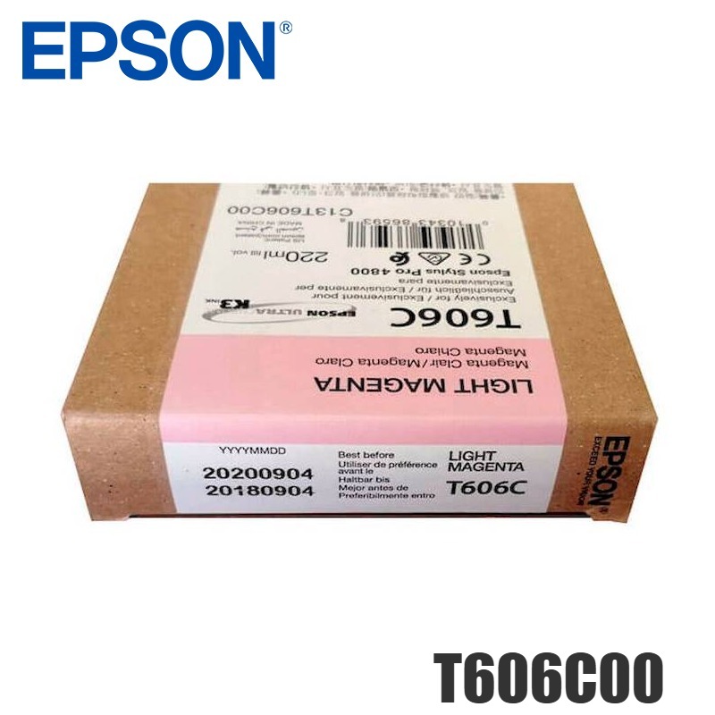 Tinta Epson T606C00 original T606C Light Magenta