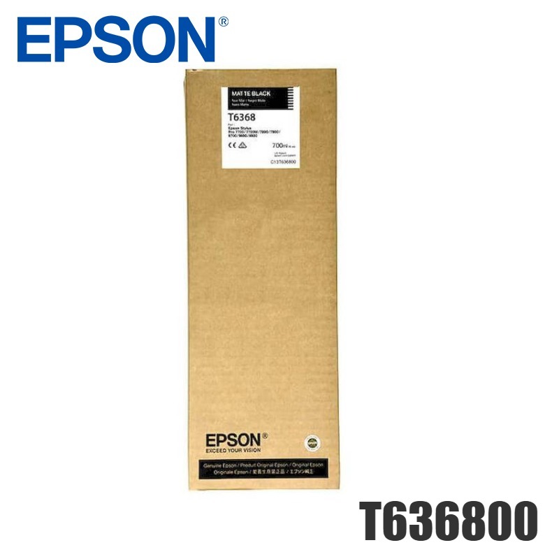 Tinta Epson T636800 original T6368 Mate Black