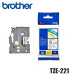 Cinta Brother TZE-221 Negro sobre Blanco