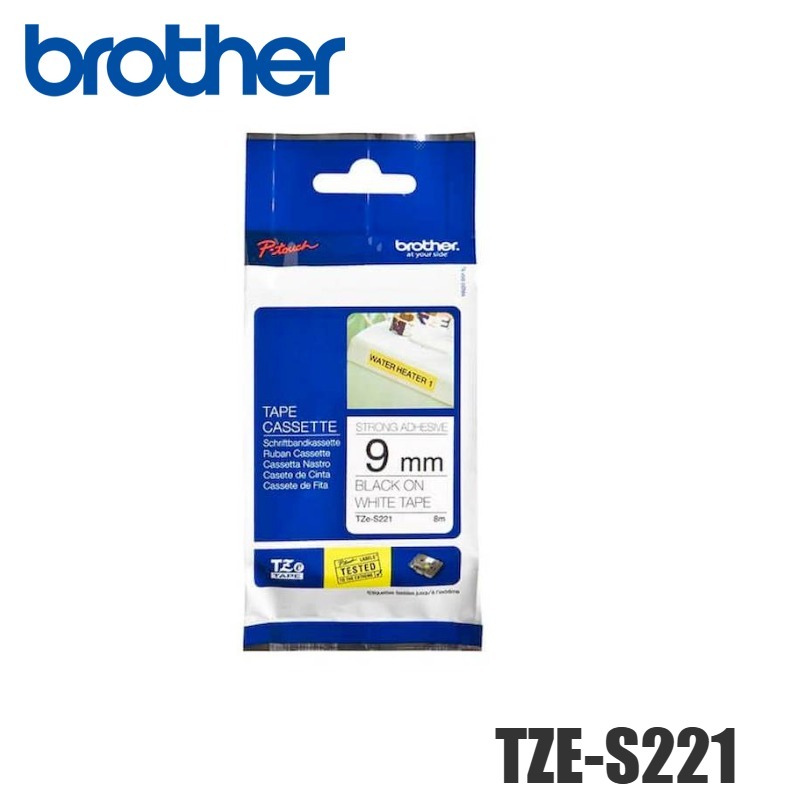 Cinta Brother TZE-S221 Negro sobre Blanco