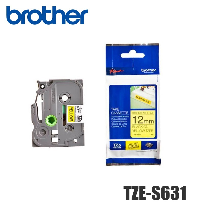 Cinta Brother TZE-S631 Negro sobre Yellow
